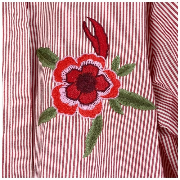 NWT Walter Baker Hilary Tunic in Red/White Stripe Size Large - Picture 6 of 10